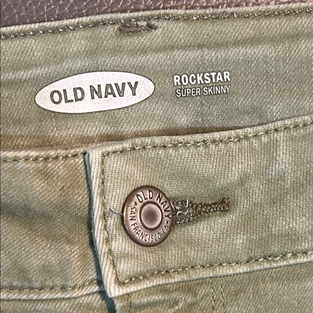 Old Navy Rockstar Super Skinny Women's Light Green Jeans, size 30/28 - Picture 2 of 6